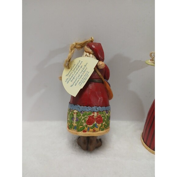 Jim Shore Santa & Mrs. Claus Hanging Christmas Ornament Set 4005769 - Picture 5 of 7